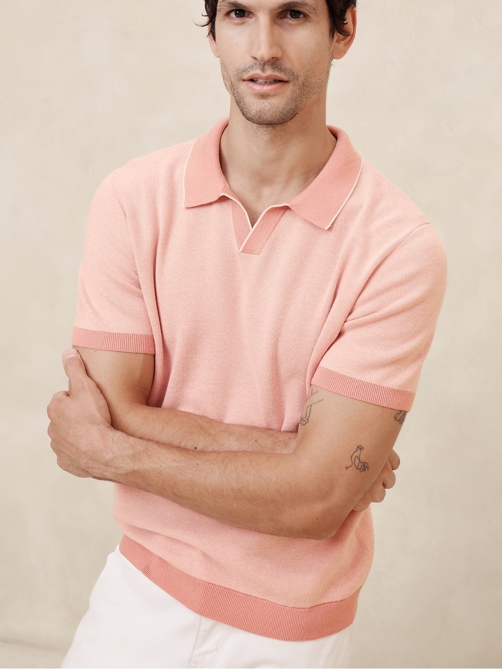BR Johnny Collar Short-Sleeve Polo Knit Shirt